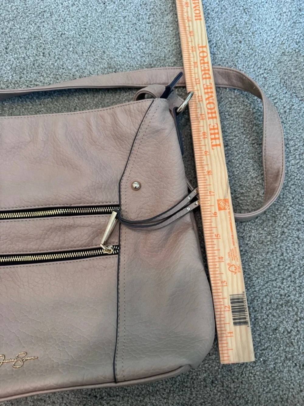 Jessica Simpson Tan Faux Leather Shoulder Bag Purse